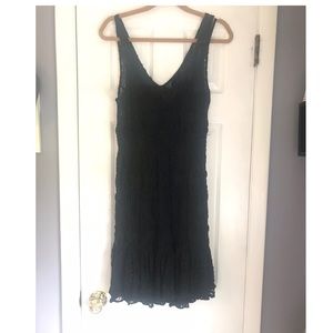 Free People Black lace dress with beaded detail
